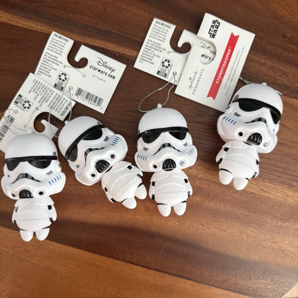 Hallmark Star Wars Stormtrooper Christmas Ornaments Lot of 4 NWT Disney F/W